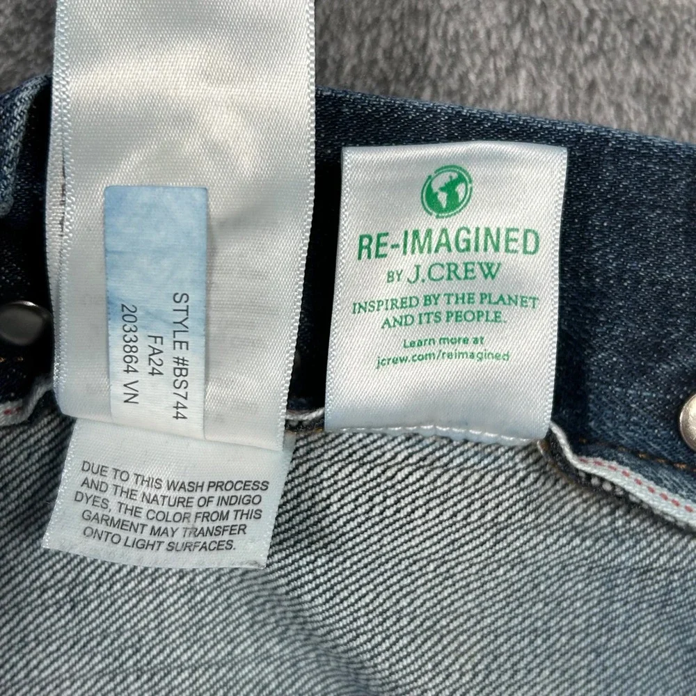 J.Crew 484 Slim Fit Japanese Selvedge Jeans Dark Indigo Men 37x30 BS744 Red Line